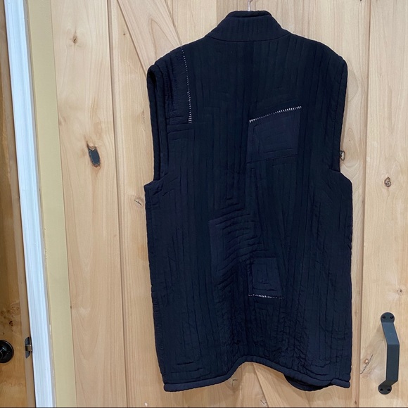 Kiss of the Wolf Quilt Silk Vest Sz M Art To Wear - Picture 5 of 13